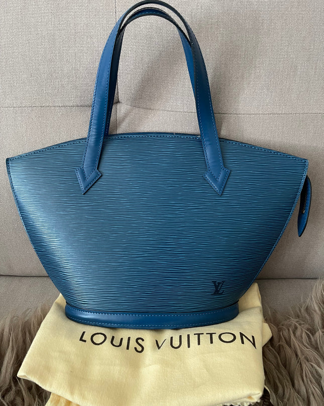 Preloved Authentic Louis Vuitton Saint Jacques bag in blue Epi leather