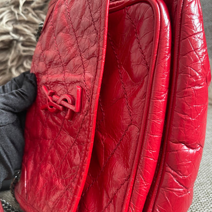 Preloved Authentic Saint Laurent Niki Baby Shoulder Bag — Red