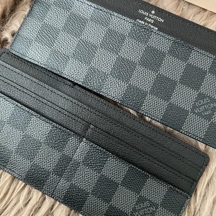 Preloved Authentic Rank A- Louis Vuitton Damier Graphite long wallet with removable insert