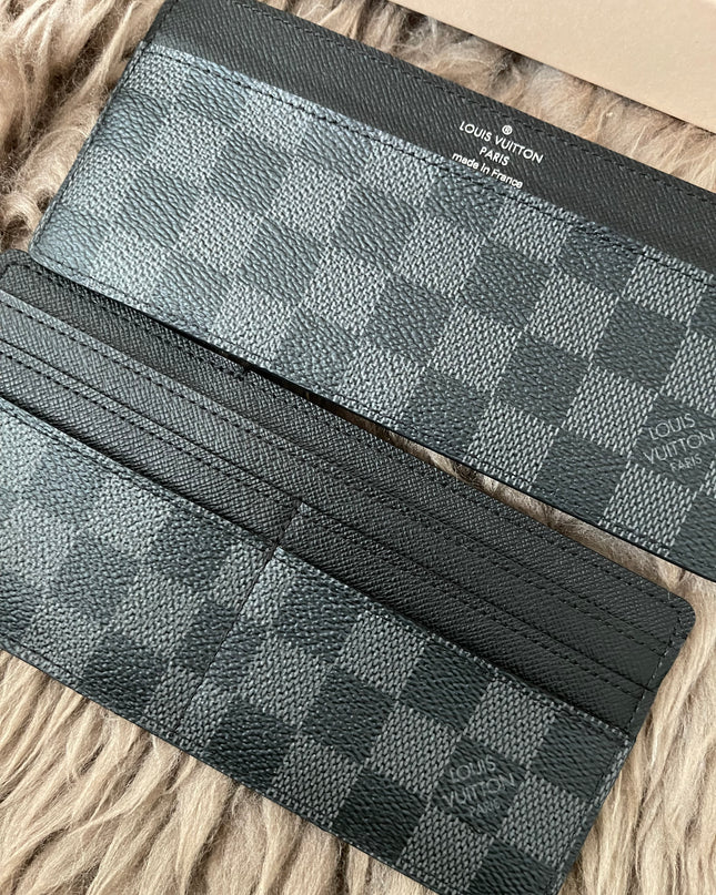 Preloved Authentic Rank A- Louis Vuitton Damier Graphite long wallet with removable insert