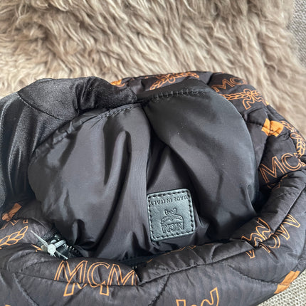 Preloved Authentic MCM Aren Hobo Bag Black Fabric