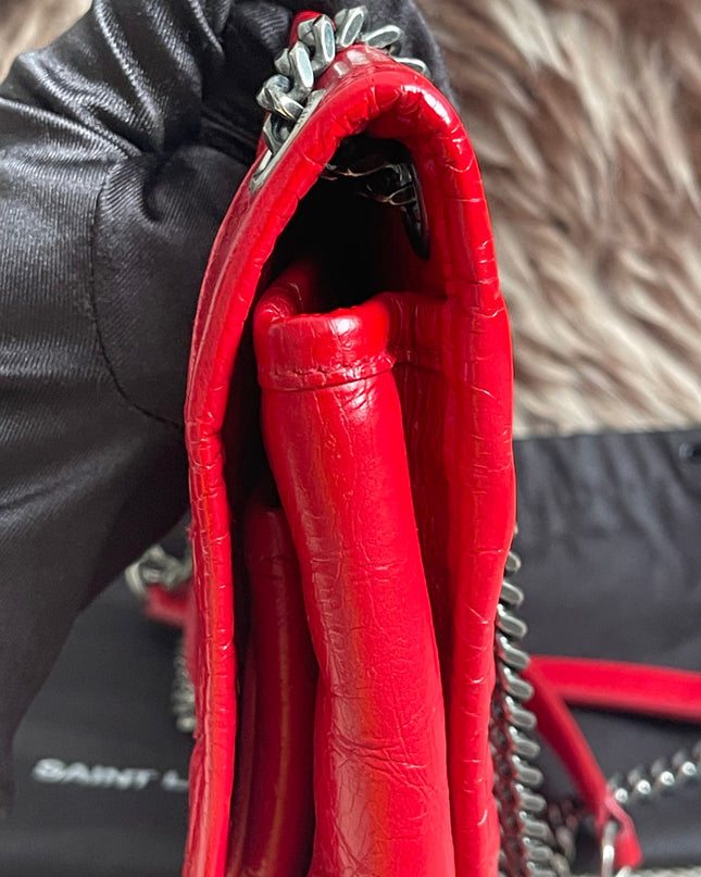 Preloved Authentic Saint Laurent Niki Baby Shoulder Bag — Red