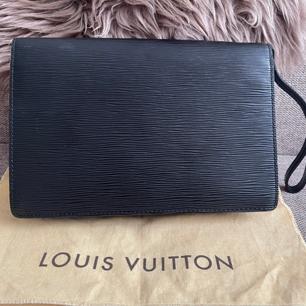 Preloved Authentic Louis Vuitton Epi Leather Sellier Dragonne Clutch – Black (Noir)