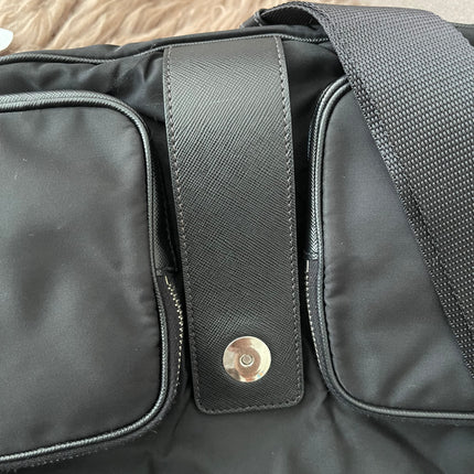 Preloved Authentic  Prada Tessuto Nylon and Saffiano Leather Messenger Bag