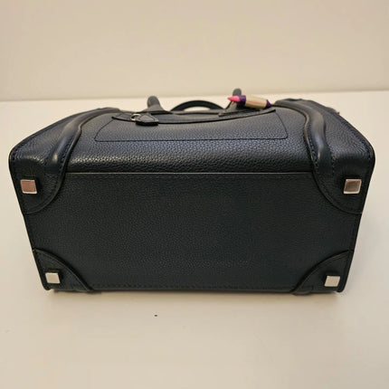 Preloved Authentic Celine Orage blue micro luggage tote
