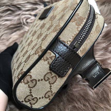 Preloved Gucci Waist Belt Bag GG Canvas