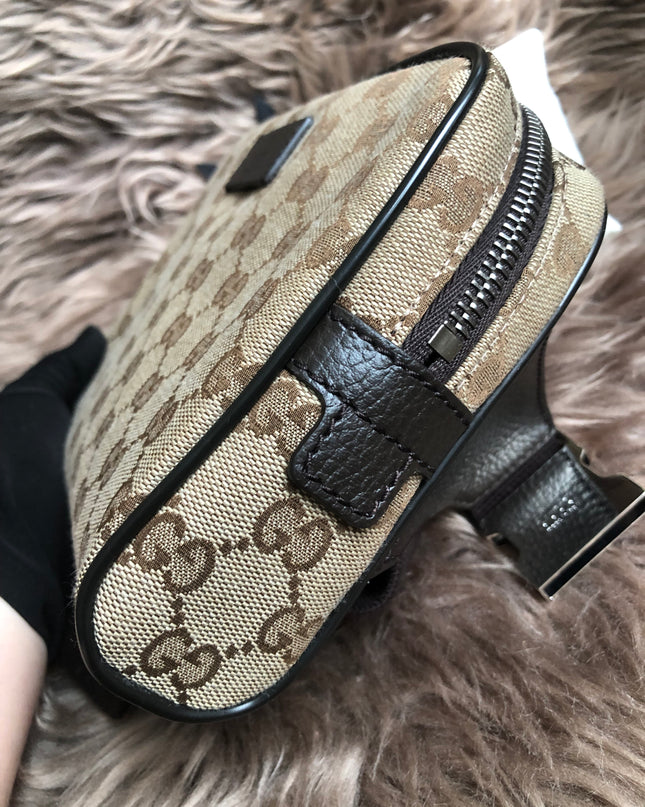 Preloved Gucci Waist Belt Bag GG Canvas