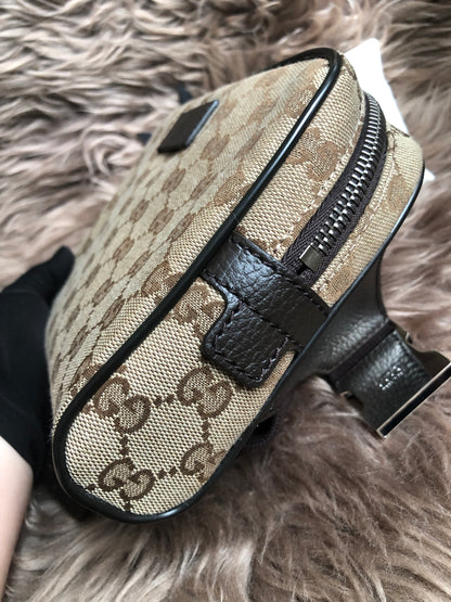 Preloved Gucci Waist Belt Bag GG Canvas
