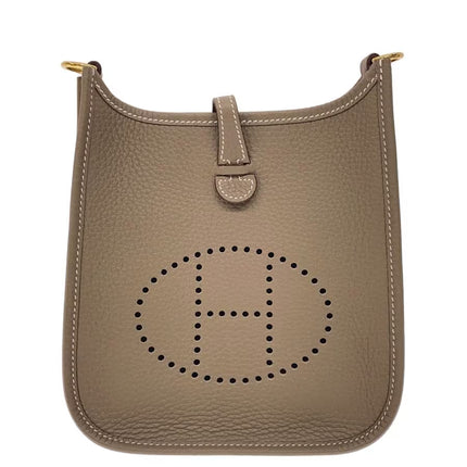 Preloved Authentic HERMES Evelyn TPM / K Stamp / G Hardware / 2025 / Shoulder Bag / Leather / Beige