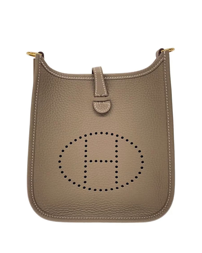 Preloved Authentic HERMES Evelyn TPM / K Stamp / G Hardware / 2025 / Shoulder Bag / Leather / Beige