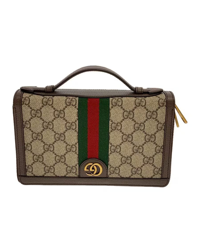 Preloved Authentic Rank A Gucci Ophidia GG travel case