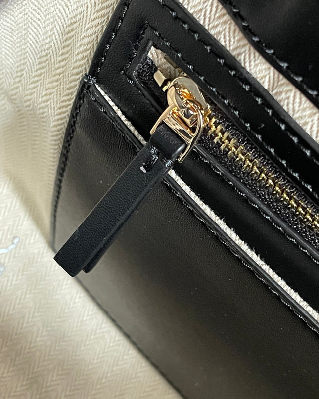 Preloved Authentic Tory Burch Britten Embossed Satchel in Black