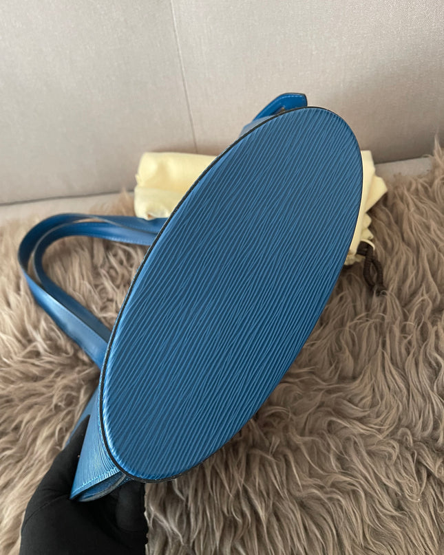 Preloved Authentic Louis Vuitton Saint Jacques bag in blue Epi leather