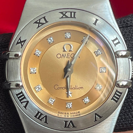 Preloved Authentic Omega Constellation Mini Cindy Crawford Orange Dial Ladies Watch