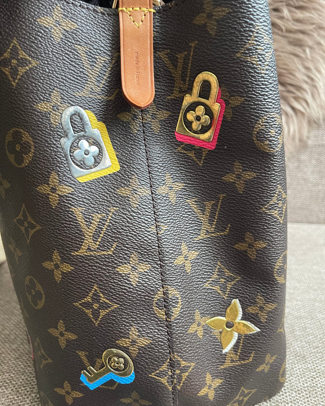 Preloved Authentic Louis Vuitton NéoNoé BB — Monogram Love Lock (Limited Edition)