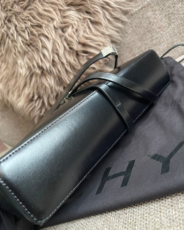 Preloved Authentic Givenchy Cut-Out Mini Crossbody Bag — Black Smooth Leather