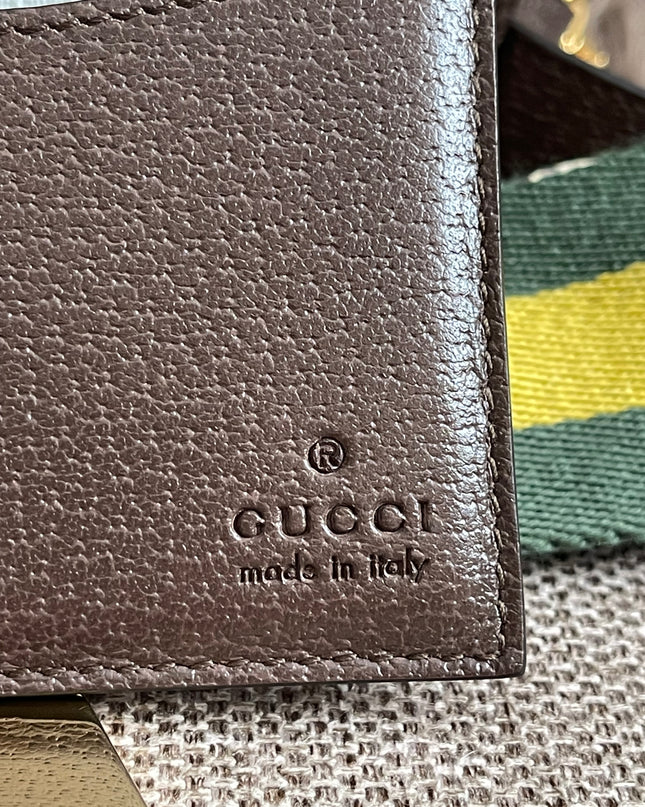 Preloved Authentic Gucci GG Supreme Canvas Leather and Python Medium Bamboo 1947 Top Handle Bag
