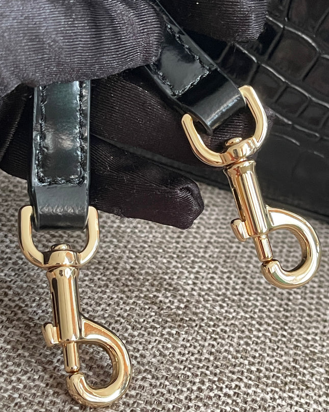 Preloved Authentic Tory Burch Britten Embossed Satchel in Black