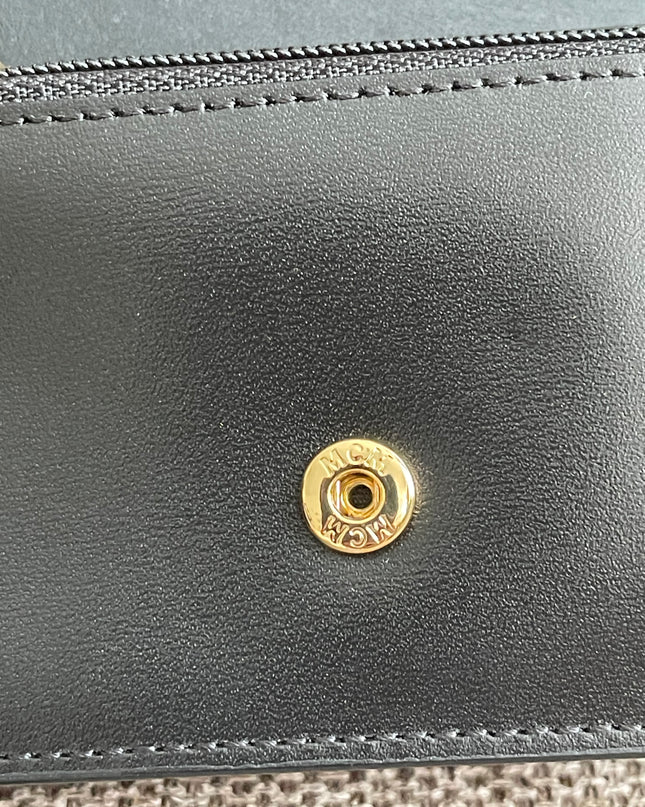 Preloved Authentic MCM Mena Trifold Wallet – Cognac Visetos