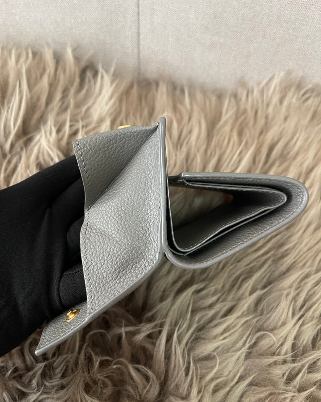 Preloved Authentic Yves Saint Laurent Trifold Compact Wallet
