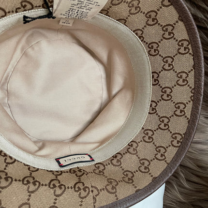 UNUSED GUCCI GG CANVAS BUCKET HAT