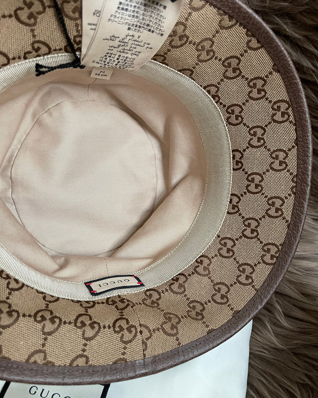 UNUSED GUCCI GG CANVAS BUCKET HAT