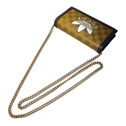 Preloved Authentic Gucci GG Crystal Chain Wallet in collaboration with adidas