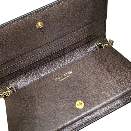 Preloved Authentic Gucci GG Crystal Chain Wallet in collaboration with adidas