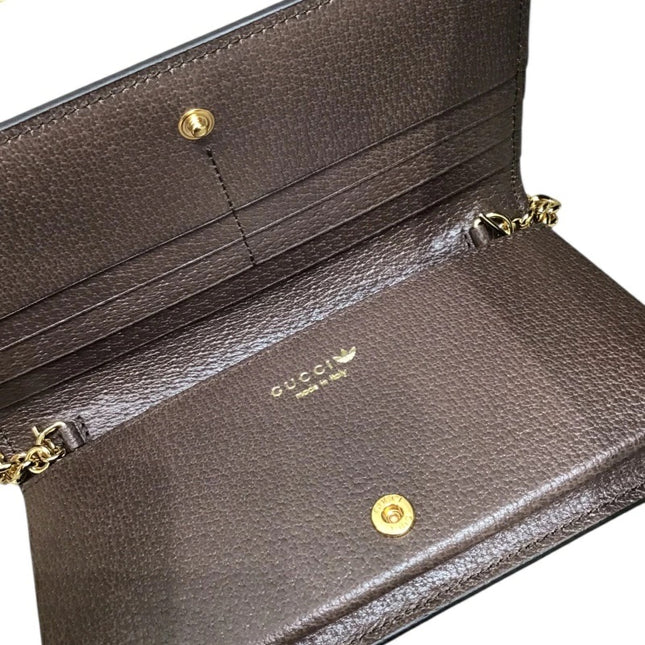 Preloved Authentic Gucci GG Crystal Chain Wallet in collaboration with adidas