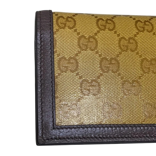 Preloved Authentic Gucci GG Crystal Chain Wallet in collaboration with adidas