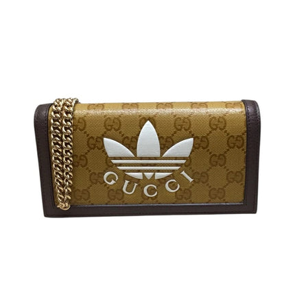 Preloved Authentic Gucci GG Crystal Chain Wallet in collaboration with adidas