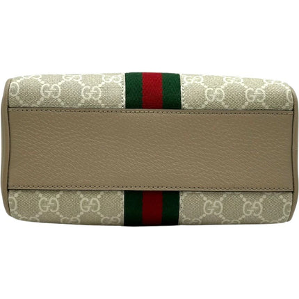 Preloved Authentic Rank A Gucci Ophidia Top Handle Mini 724606 Beige GG Supreme Women's Shoulder Bag