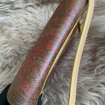 Etro Multicolor Paisley Coated Canvas and Leather Flap Crossbody Bag