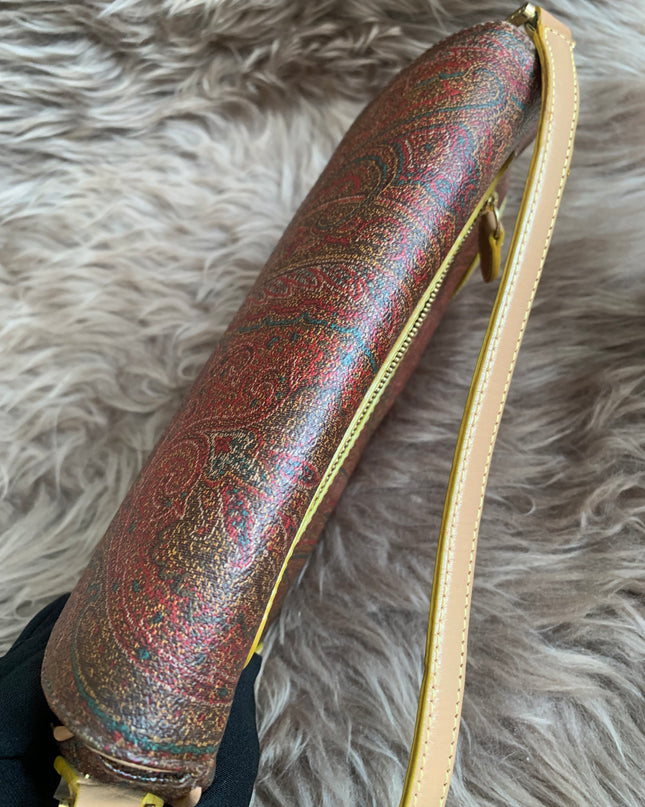 Etro Multicolor Paisley Coated Canvas and Leather Flap Crossbody Bag