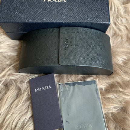 Prada Brown Oversized Oval Frame Sunglasses