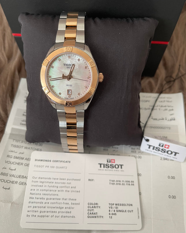 Preloved Authentic Tissot PR 100 Sport Chic 36mm