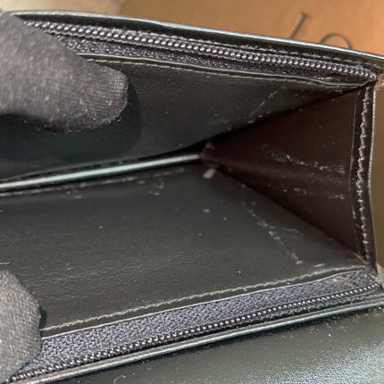 Preloved Authentic Loewe Bifold Wallet Black Grained Leather