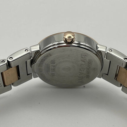 Preloved Authentic Rank A BVLGARI BVLGARI BVLGARI Ltd. PG SS 23mm Watch BBP23WSGD/JN Stainless Steel White Shell Pink Gold Women's
