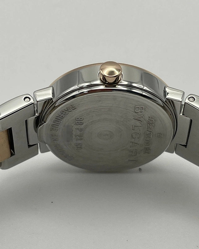 Preloved Authentic Rank A BVLGARI BVLGARI BVLGARI Ltd. PG SS 23mm Watch BBP23WSGD/JN Stainless Steel White Shell Pink Gold Women's