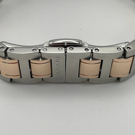Preloved Authentic Rank A BVLGARI BVLGARI BVLGARI Ltd. PG SS 23mm Watch BBP23WSGD/JN Stainless Steel White Shell Pink Gold Women's