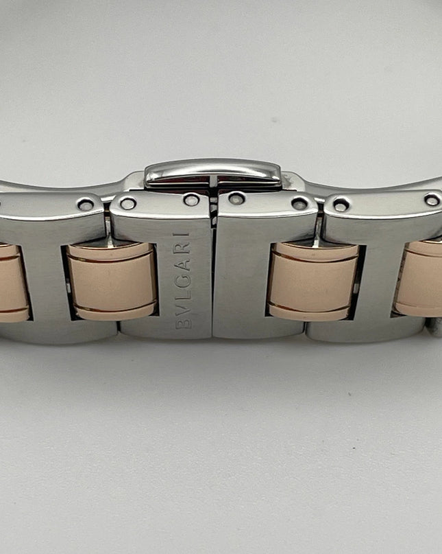 Preloved Authentic Rank A BVLGARI BVLGARI BVLGARI Ltd. PG SS 23mm Watch BBP23WSGD/JN Stainless Steel White Shell Pink Gold Women's