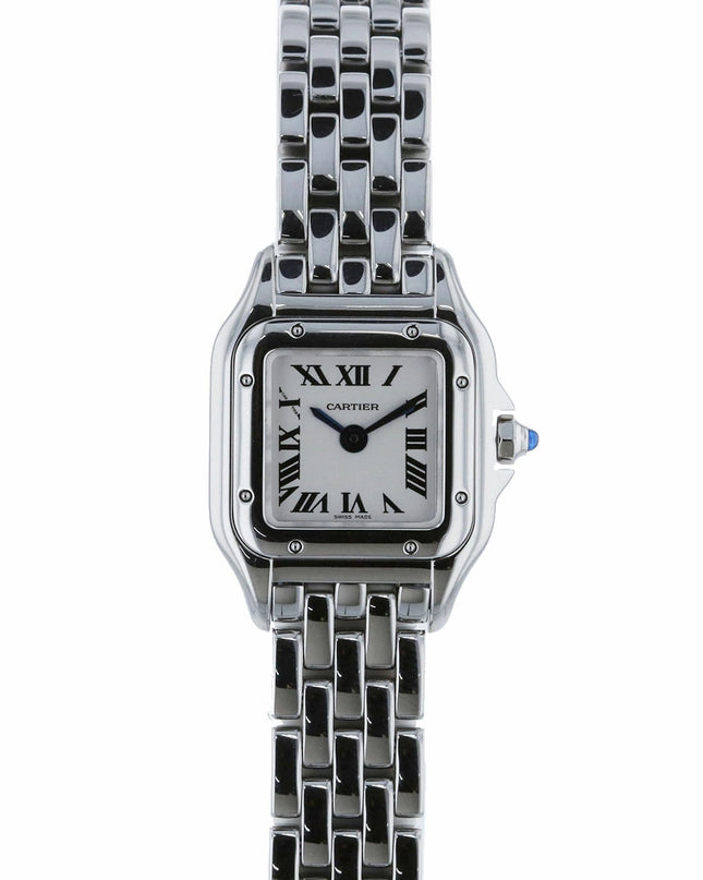 Preloved Authentic Rank A Cartier Panthère de Cartier Mini Watch WSPN0019 in Stainless Steel and Ivory