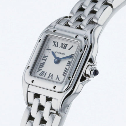 Preloved Authentic Rank A Cartier Panthère de Cartier Mini Watch WSPN0019 in Stainless Steel and Ivory