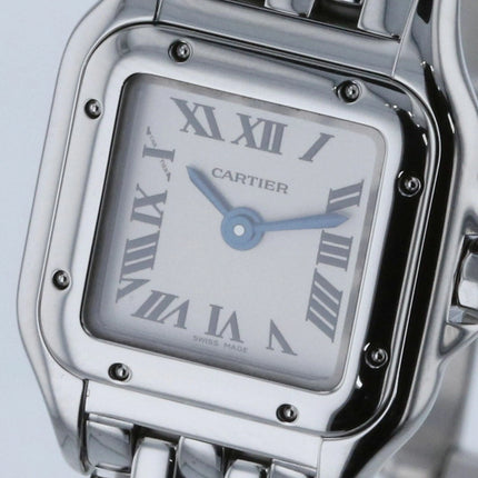 Preloved Authentic Rank A Cartier Panthère de Cartier Mini Watch WSPN0019 in Stainless Steel and Ivory