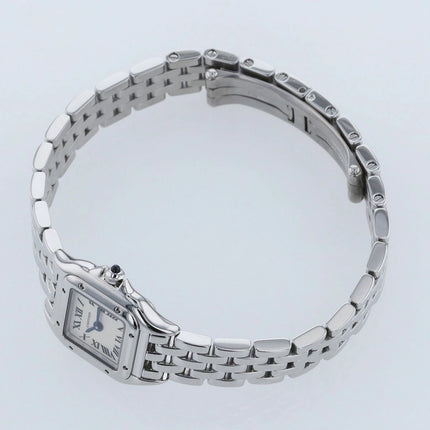 Preloved Authentic Rank A Cartier Panthère de Cartier Mini Watch WSPN0019 in Stainless Steel and Ivory