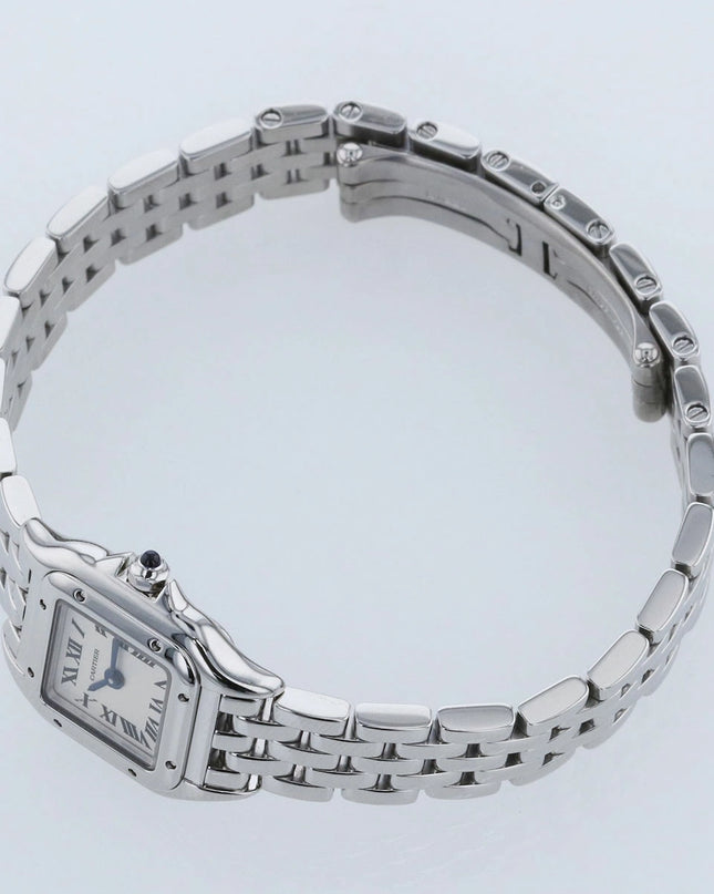 Preloved Authentic Rank A Cartier Panthère de Cartier Mini Watch WSPN0019 in Stainless Steel and Ivory