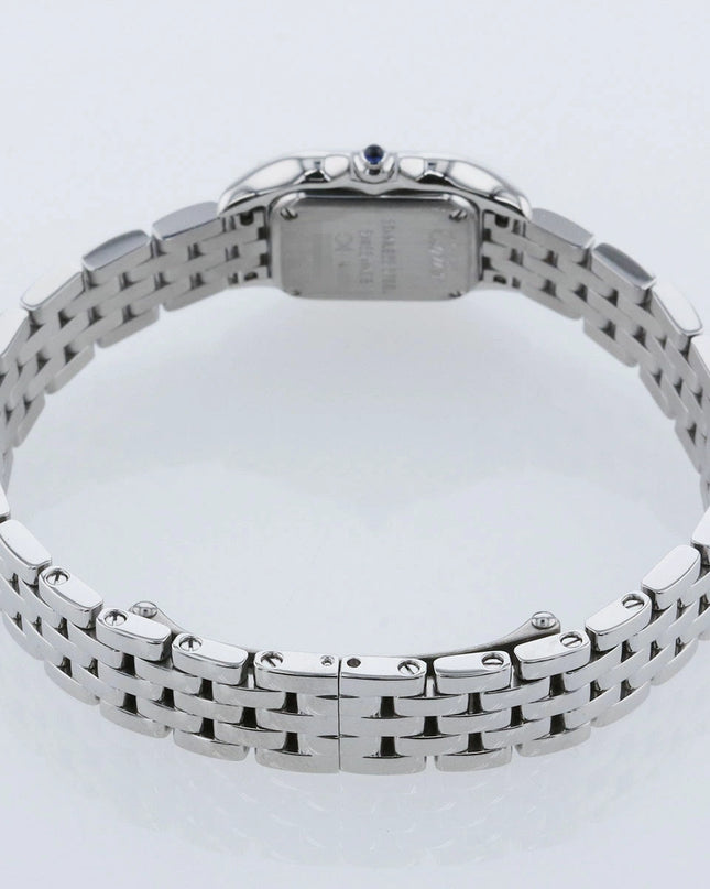 Preloved Authentic Rank A Cartier Panthère de Cartier Mini Watch WSPN0019 in Stainless Steel and Ivory