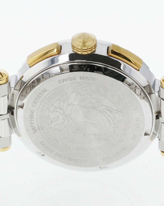 Preloved Authentic Versace Greca Chrono Quartz Watch VE3L00422 Stainless Steel Green Men's
