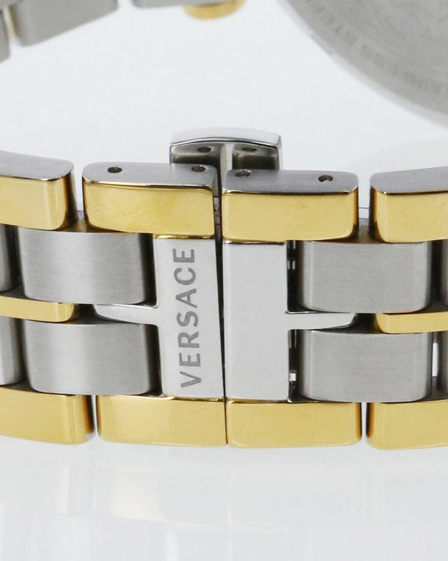 Preloved Authentic Versace Greca Chrono Quartz Watch VE3L00422 Stainless Steel Green Men's