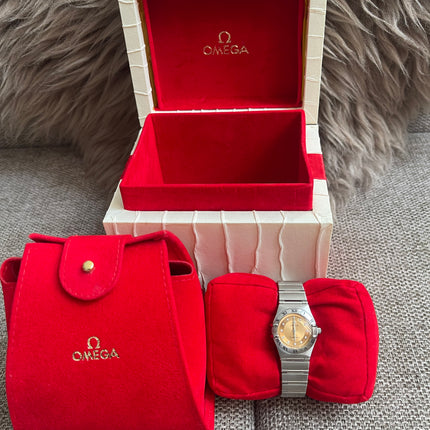 Preloved Authentic Omega Constellation Mini Cindy Crawford Orange Dial Ladies Watch